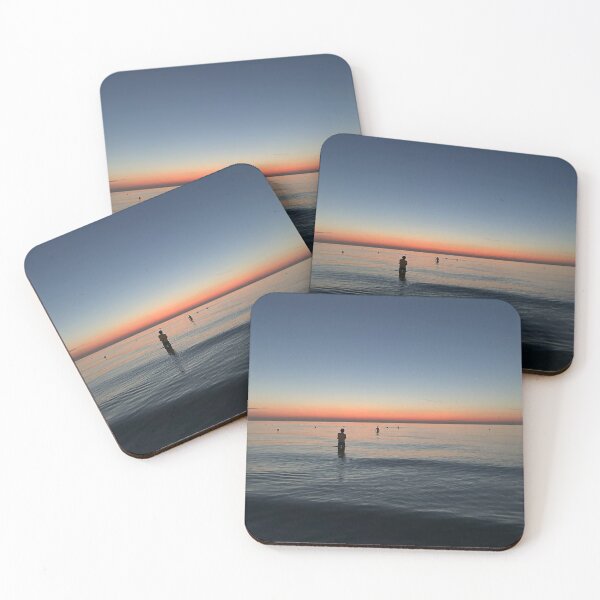 Item preview, First Light – Human Silhouette in the Still Morning Sea designed and sold by dollgraphy.