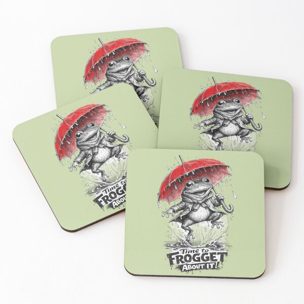 Item preview,  Funny frog with an umbrella. Time to Frogget about it! designed and sold by Natart1004.