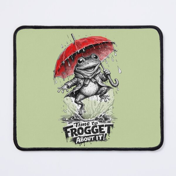 Item preview,  Funny frog with an umbrella. Time to Frogget about it! designed and sold by Natart1004.