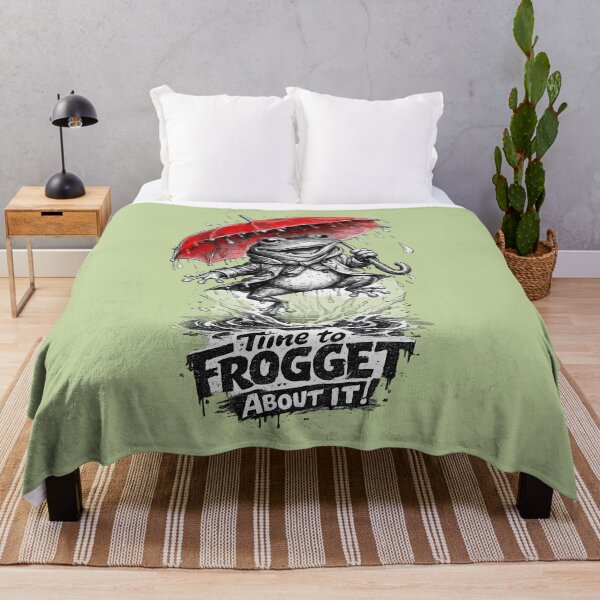 Item preview, Funny frog with an umbrella. Time to Frogget about it! designed and sold by Natart1004.
