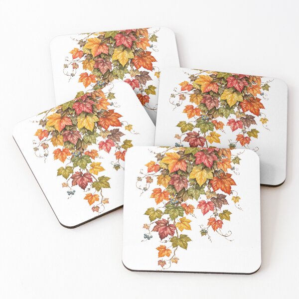 Item preview, Autumn Ivy Leaves Botanical Illustration – Fall Foliage Nature Art designed and sold by CreativeNest88.