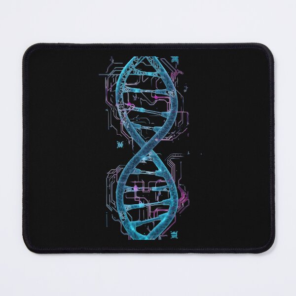 Item preview, Cyberpunk Neon DNA Circuit - Futuristic Biotech designed and sold by MouradStudio.