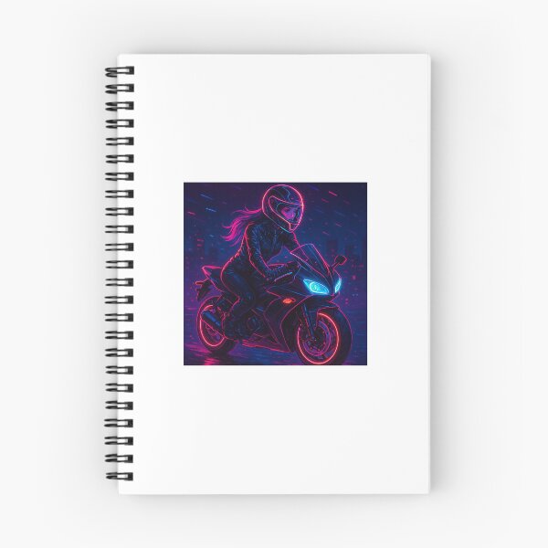 Item preview, Neon Motorcycle Night Ride – Cyberpunk Aesthetic Art designed and sold by ZolaDesings.