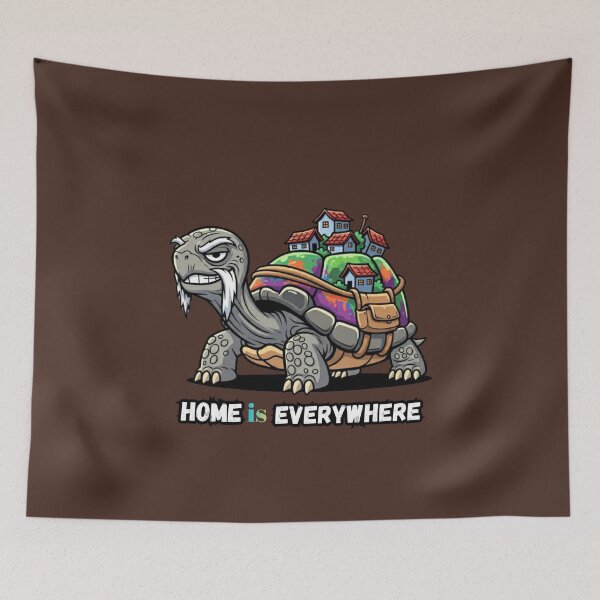 Item preview, Traveler Turtle Village Art designed and sold by All About DigiCraft by Fedelina.