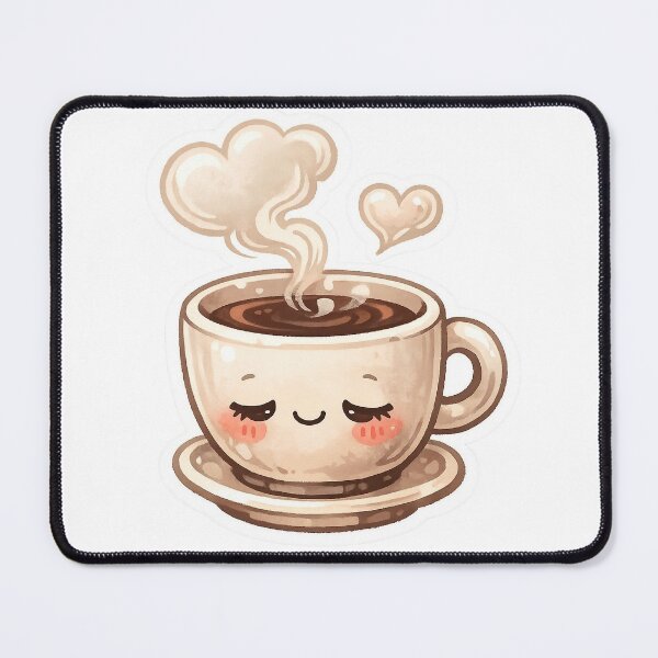Item preview, Cute Smiling Coffee Cup With Heart Steam designed and sold by Barkybond.