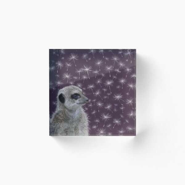 Artikelvorschau, Künstlerisches Erdmännchen auf auberginenfarbenem Löwenzahnsamen-Hintergrund entworfen und verkauft von chihuahuashower.