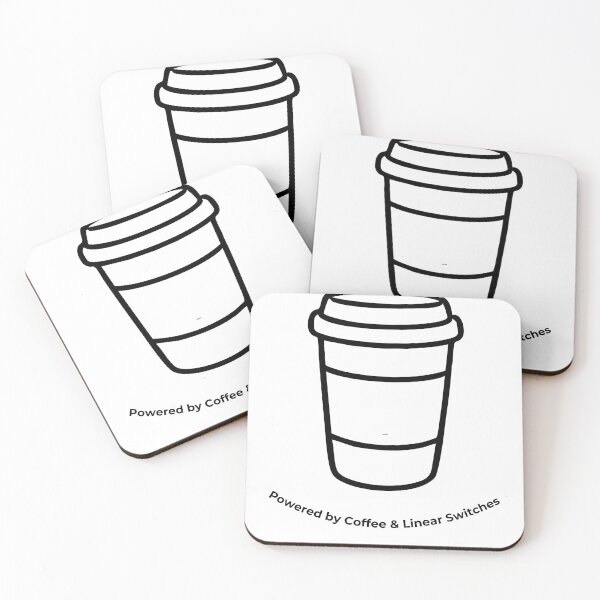 Item preview, Powered by Coffee and Linear Switches designed and sold by ThockStation.