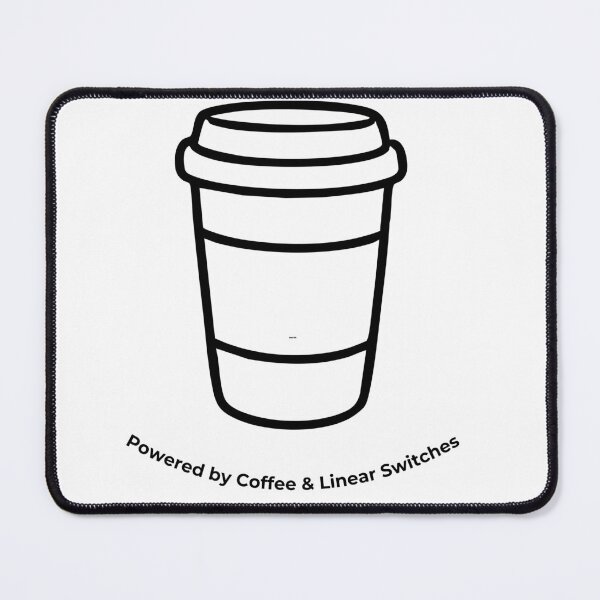 Item preview, Powered by Coffee and Linear Switches designed and sold by ThockStation.