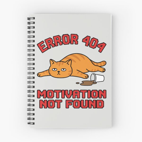 Item preview, Error 404 Motivation Not Found - Lazy Cat designed and sold by DigitalGlade.