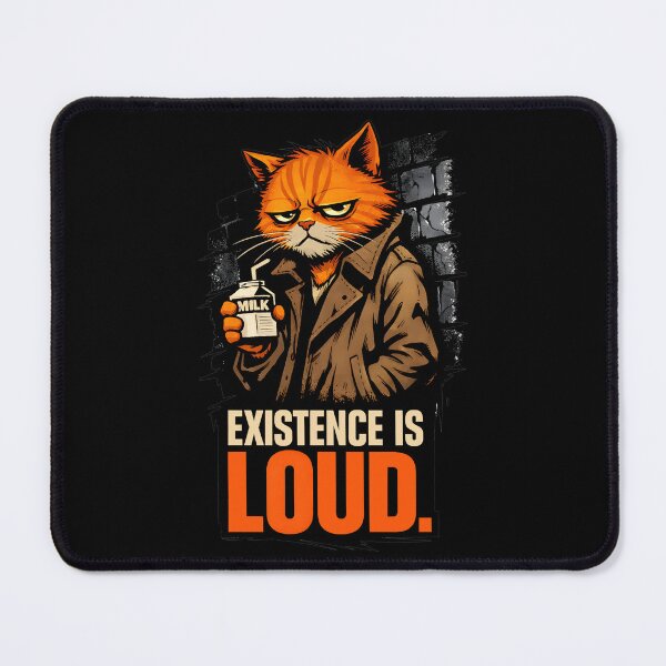 Item preview, Marlowe the Indifferent Grumpy Cat - Existence is Loud - Funny Nihilist Orange Tabby in Trench Coat Noir Aesthetic Streetwear for Introverts and Cat Lovers by Vivaan Studio designed and sold by Vivaan Studio.