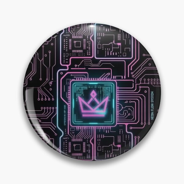 Item preview, Neon Flow Circuitry – Aesthetic Cyberpunk Hologram Schematic designed and sold by ResonateUK.