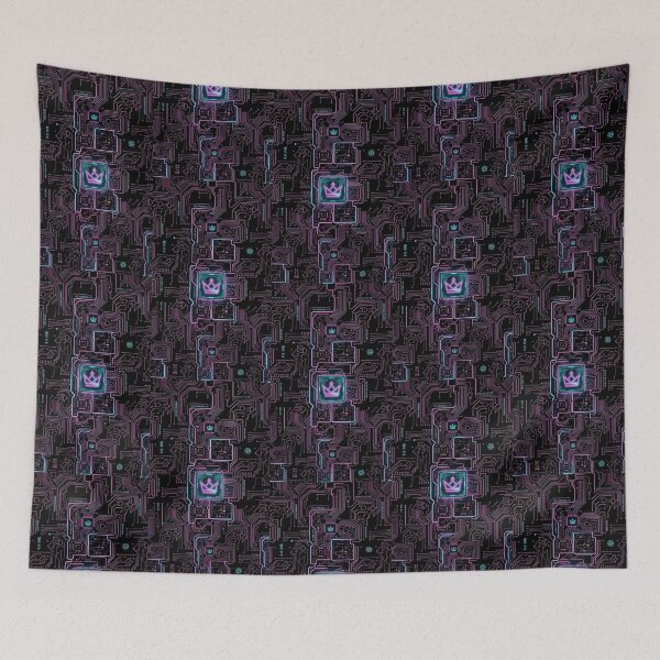 Item preview, Neon Flow Circuitry – Aesthetic Cyberpunk Hologram Schematic designed and sold by ResonateUK.