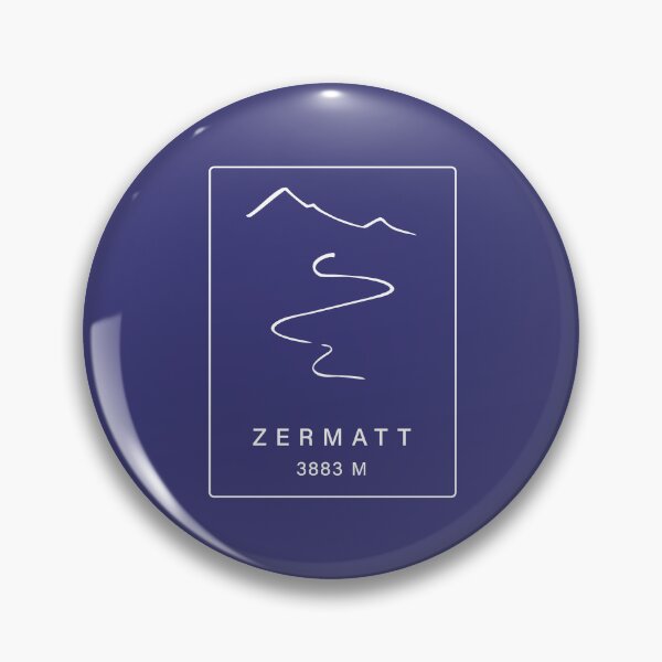 Item preview, Zermatt Ski Resort – Minimal Alpine Ski Line (Back Print White) designed and sold by leewarddesign.