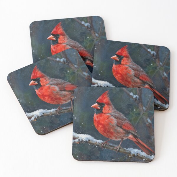 Item preview, Winter Cardinal in Indigo Woods designed and sold by NightSky1212.