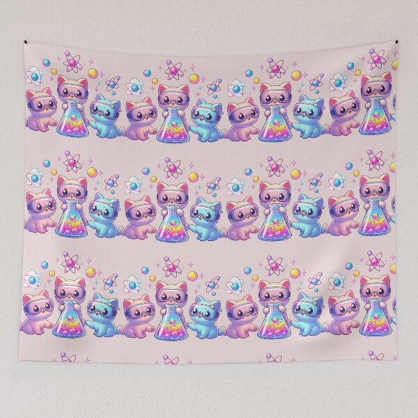 Item preview, Kawaii Chemistry Cats - Cute Science Lab Kittens designed and sold by MouradStudio.