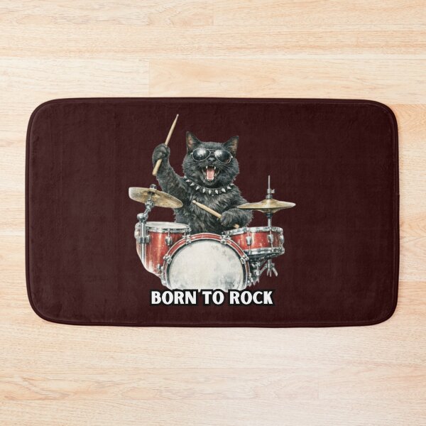 Item preview, Born to Rock- Drummer Cat designed and sold by All About DigiCraft by Fedelina.