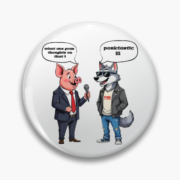 Item preview, Pig and Wolf  designed and sold by AnimalLovelies.