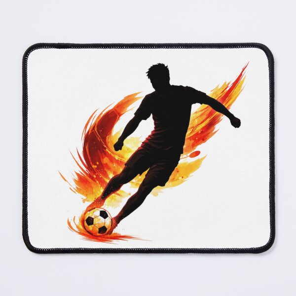 Item preview, Soccer Player Fire Kick Football Action Design designed and sold by IvannaMoroz.