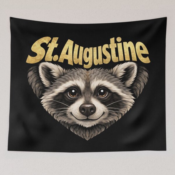 Item preview, St. Augustine, Florida - Raccoon Heart Shape designed and sold by Myra365Art.
