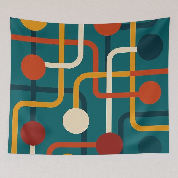 Item preview, Retro Geometric Pattern with Vibrant Colors   designed and sold by Artozat.