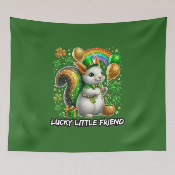 Item preview, Lucky Glitter Squirrel with Rainbow  designed and sold by All About DigiCraft by Fedelina.