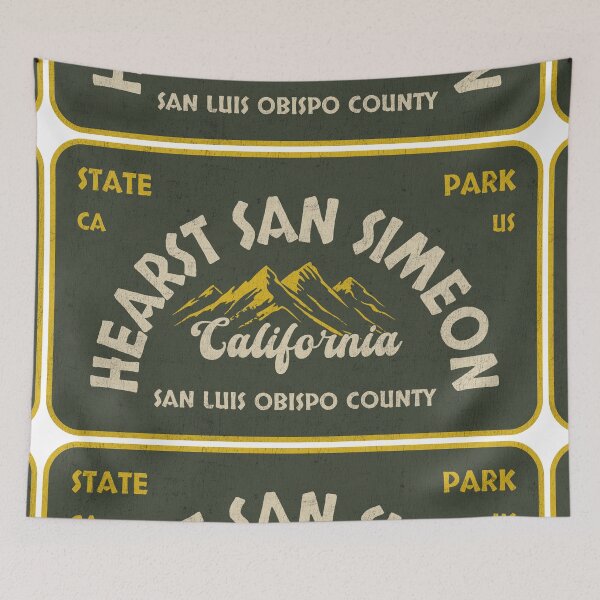 Item preview, Hearst San Simeon State Park, San Luis Obispo County, California, badge design designed and sold by Wanderful-roads.