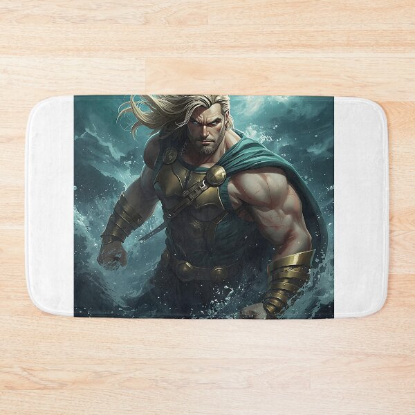 Item preview, Mighty Norse God of Thunder Amidst Raging Ocean Wave designed and sold by Creatby7030.