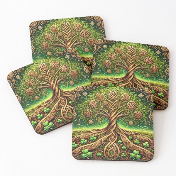 Item preview, Celtic Tree of Life Shamrock Art designed and sold by NancyzKreations.