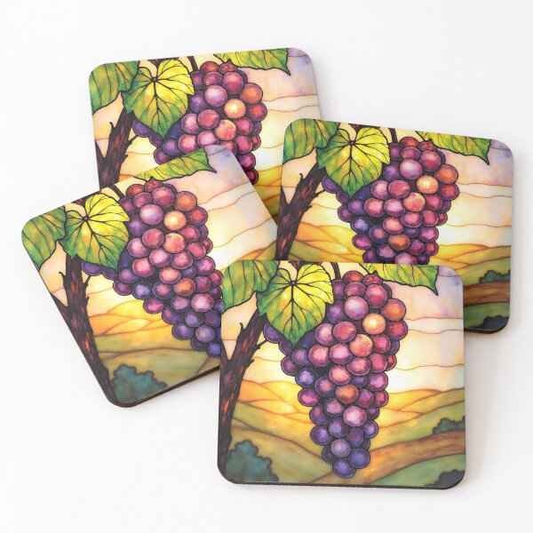 Item preview, Stained Glass Grapes | Vineyard Wine Art designed and sold by Debbie Schulte.