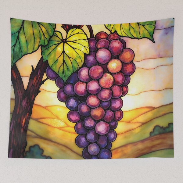 Item preview, Stained Glass Grapes | Vineyard Wine Art designed and sold by Debbie Schulte.