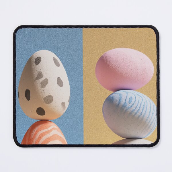 Item preview, Copy of Colorful decorative eggs arranged on a pastel background with shadows and textures visible designed and sold by Stellar Geometry.