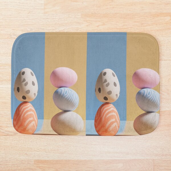 Item preview, Copy of Colorful decorative eggs arranged on a pastel background with shadows and textures visible designed and sold by Stellar Geometry.