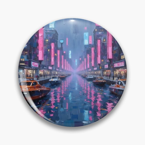 Item preview, Cyberpunk Neon City Wall Art – Futuristic Sci-Fi Skyline Poster – Gaming Room Decor designed and sold by Vajid Designs .