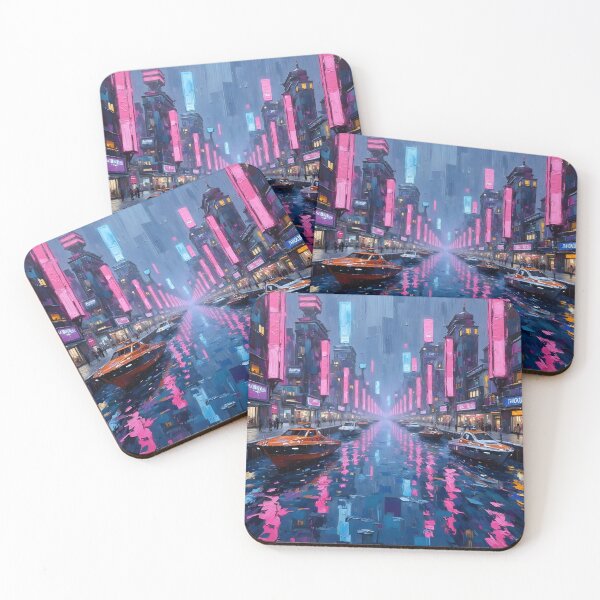 Item preview, Cyberpunk Neon City Wall Art – Futuristic Sci-Fi Skyline Poster – Gaming Room Decor designed and sold by Vajid Designs .