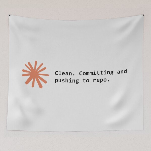 Item preview, Clean. Committing and pushing to repo. designed and sold by VibeShirting.