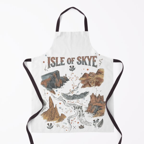 Item preview, Isle of Skye Landmarks Folk Art Map - Old Man of Storr & Fairy Pools Art designed and sold by Loom on the Loch.