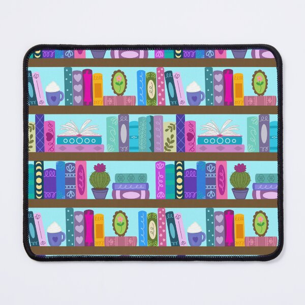 Item preview, Cute Bookshelf Pattern – Colorful Book Lover Library Aesthetic designed and sold by Thistle Owl Studio.
