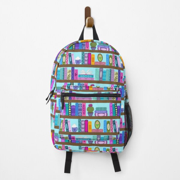 Item preview, Cute Bookshelf Pattern – Colorful Book Lover Library Aesthetic designed and sold by Thistle Owl Studio.