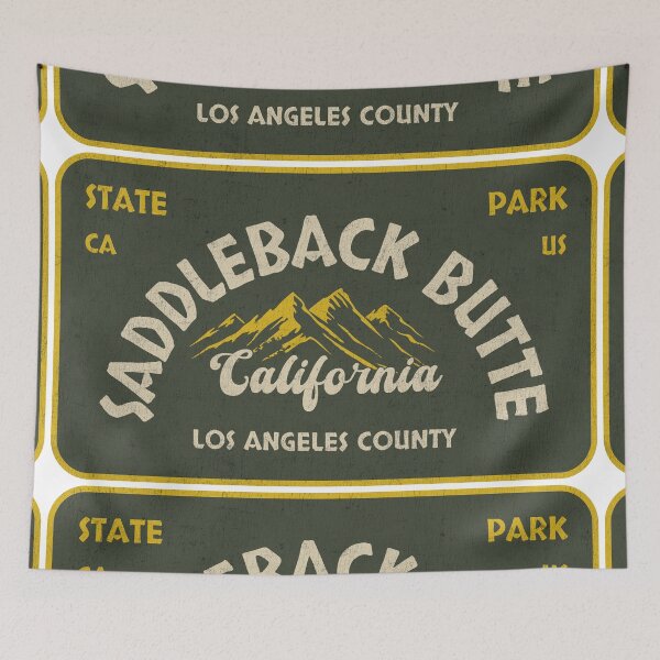 Item preview, Saddleback Butte State Park, Los Angeles County, California, badge design designed and sold by Wanderful-roads.