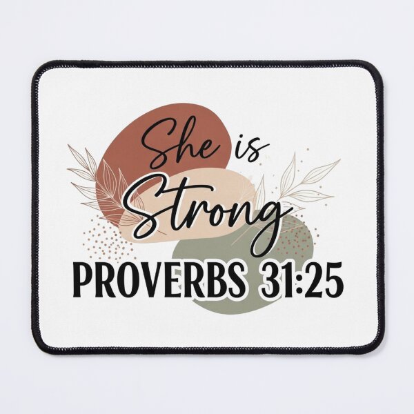 Item preview, She Is Strong Sticker – Proverbs 31:25 Bible Verse – Feminine Christian Boho Aesthetic Decal – Faith Gift for Women designed and sold by Illustrated Faith.