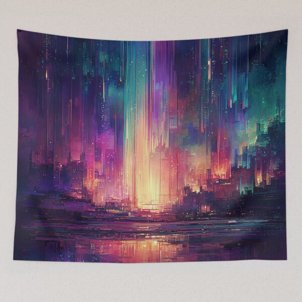 Item preview, The Glitch City at Dawn designed and sold by oanaunciuleanu.