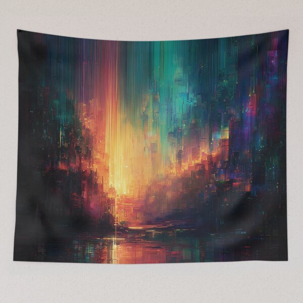 Item preview, The Glitch City at Dawn designed and sold by oanaunciuleanu.
