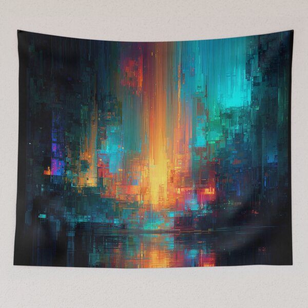Item preview, The Glitch City at Dawn designed and sold by oanaunciuleanu.