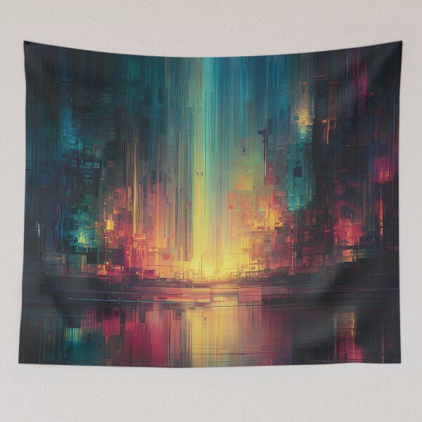 Item preview, The Glitch City at Dawn designed and sold by oanaunciuleanu.