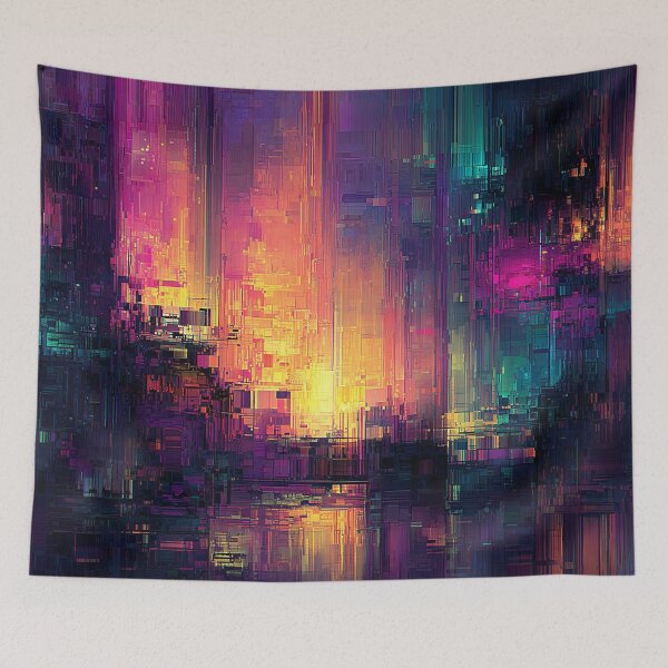 Item preview, The Glitch City at Dawn designed and sold by oanaunciuleanu.