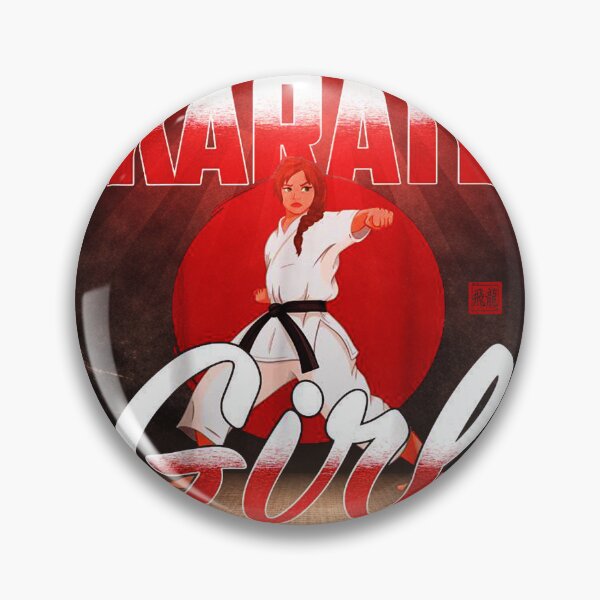 Item preview, Karate Girl Martial Arts Illustration designed and sold by Fei Long Design Hub.