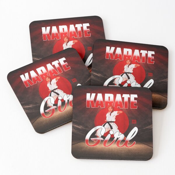Item preview, Karate Girl Martial Arts Illustration designed and sold by Fei Long Design Hub.