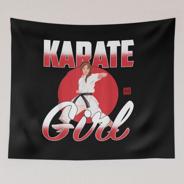 Item preview, Karate Girl Martial Arts Illustration designed and sold by Fei Long Design Hub.