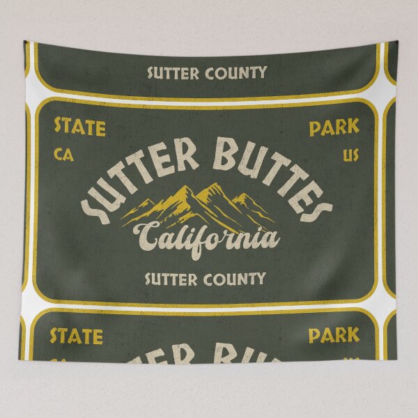 Item preview, Sutter Buttes State Park, Sutter County, California, badge design designed and sold by Wanderful-roads.