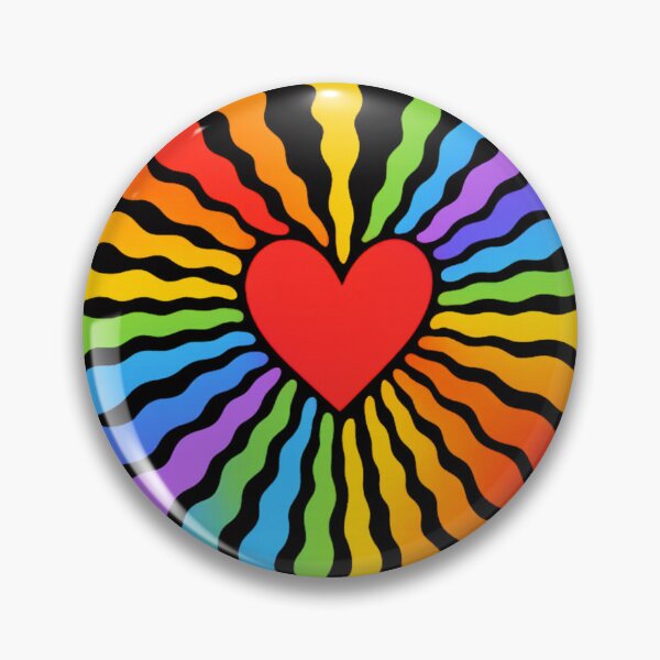 Item preview, Rainbow Heart Burst – Colorful Love & Pride Design designed and sold by JustViralShirts.